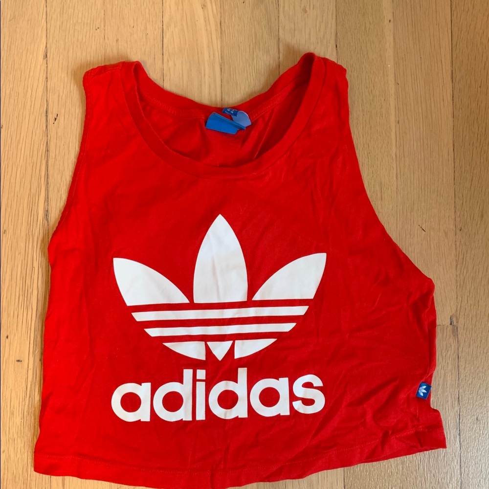 Adidas Red Crop Top
